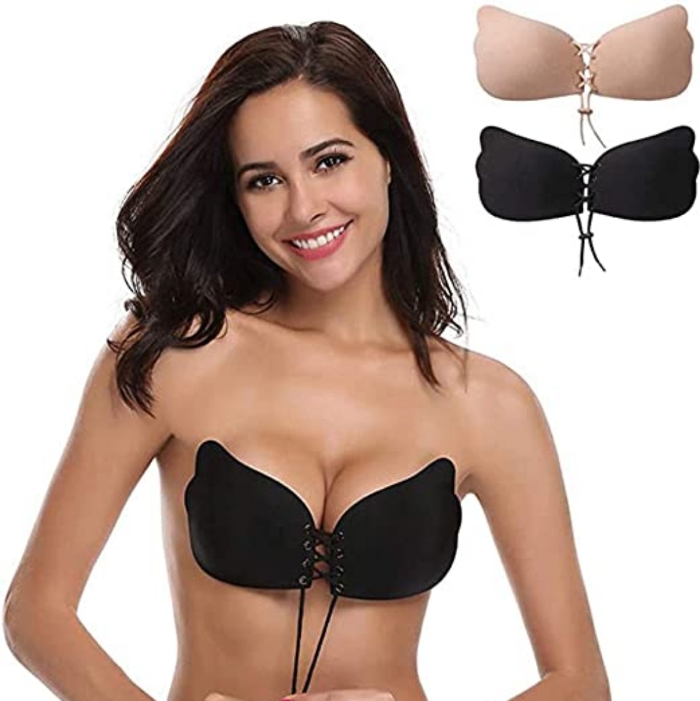 🆕️Pack Of 2 Strapless Sticky Bra Backless Bra Invisible Silicone Bras